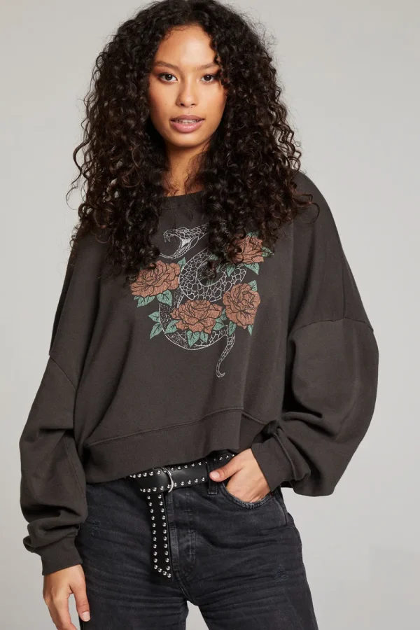Best Sale Snake & Roses Pullover Women Loungewear | Graphics