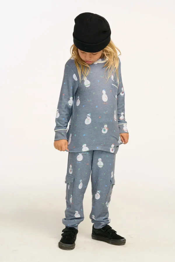 Cheap Snowman Fun Long Sleeve Pocket Shirt Kids/BOY Boys