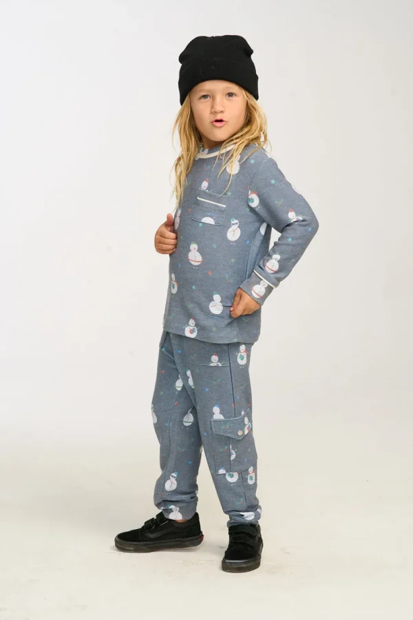 Cheap Snowman Fun Long Sleeve Pocket Shirt Kids/BOY Boys
