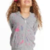 Flash Sale Splatter Paint Zip-up Hoodie Kids Girls
