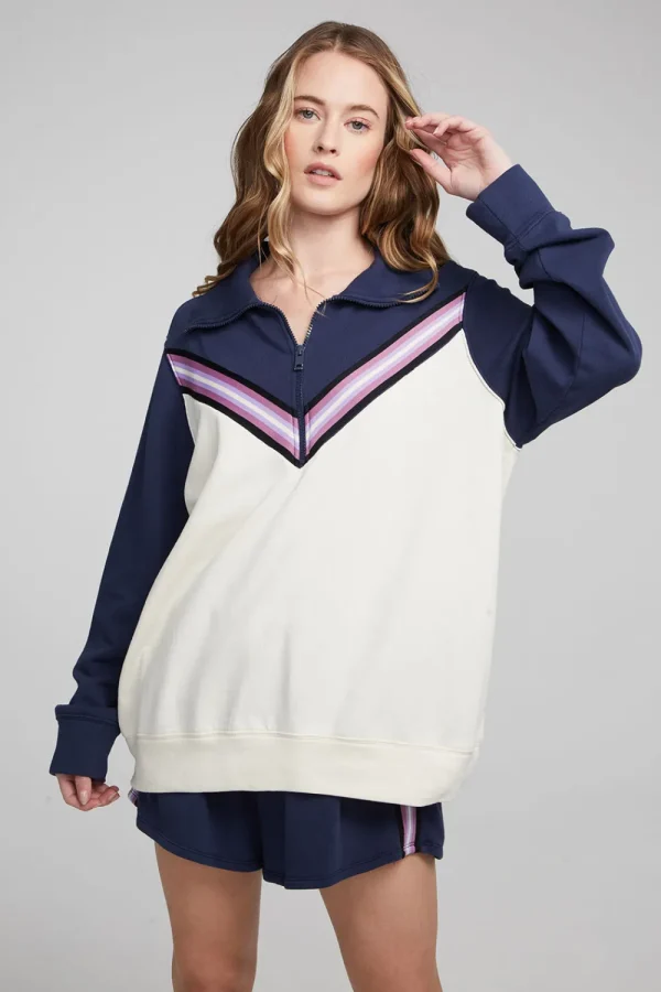 Flash Sale Stevie Almond Mood Indigo Pullover Women Outerwear | Loungewear