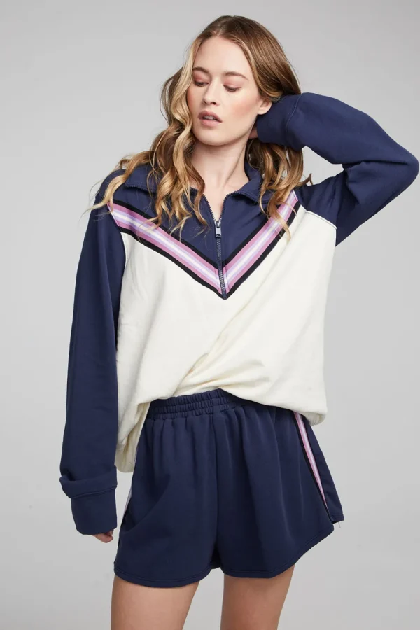 Flash Sale Stevie Almond Mood Indigo Pullover Women Outerwear | Loungewear