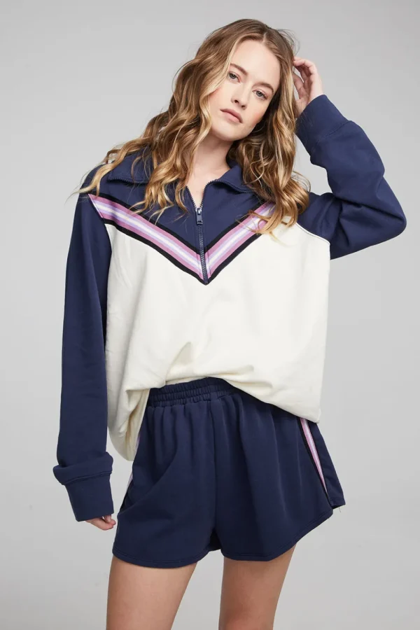 Flash Sale Stevie Almond Mood Indigo Pullover Women Outerwear | Loungewear