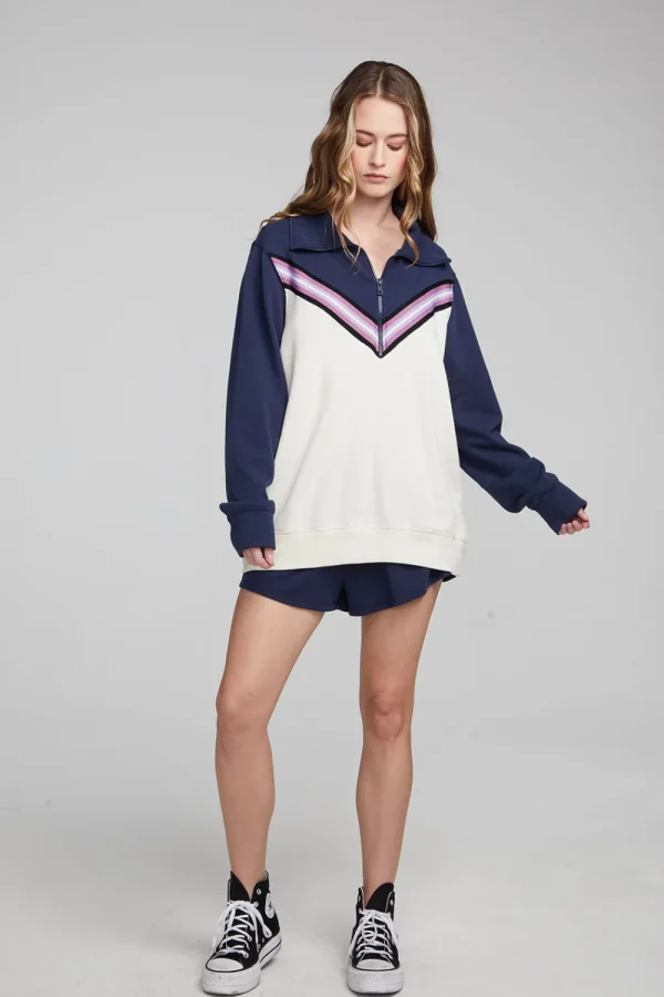 Flash Sale Stevie Almond Mood Indigo Pullover Women Outerwear | Loungewear