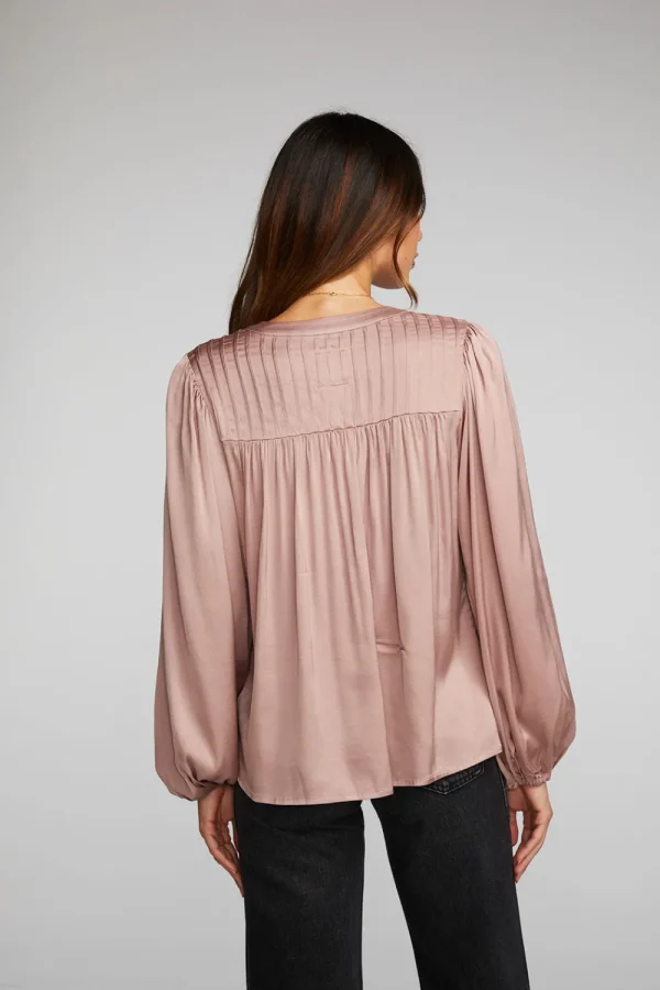 Fashion Stretch Silky Woven Button Down Women Loungewear | Tops