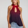 Discount Stretch Silky Woven Halter Top Women Loungewear | Tops