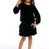 Best Stretch Velvet Blouson Sleeve Raglan Kids Girls