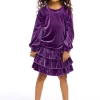 Hot Stretch Velvet Blouson Sleeve Raglan Kids Girls