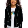 Sale Stretch Velvet Moto Jacket Kids Girls