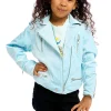 Online Stretch Velvet Moto Jacket Kids Girls