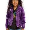 Cheap Stretch Velvet Moto Jacket Kids Girls