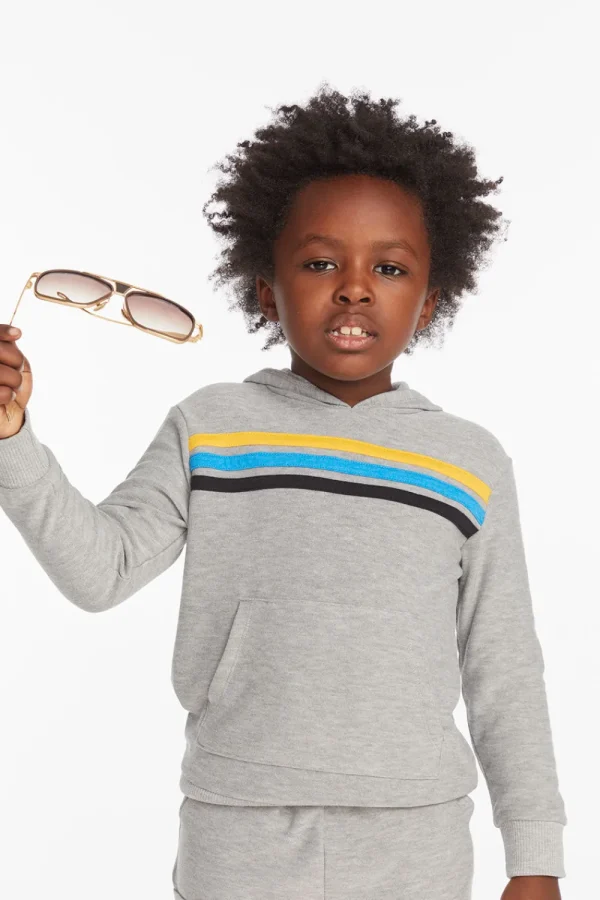 Flash Sale Striped Heather Grey Boys Pullover Hoodie Kids/BOY Boys