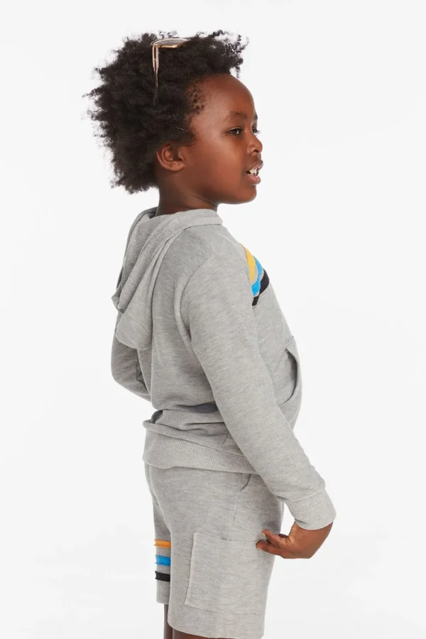 Flash Sale Striped Heather Grey Boys Pullover Hoodie Kids/BOY Boys