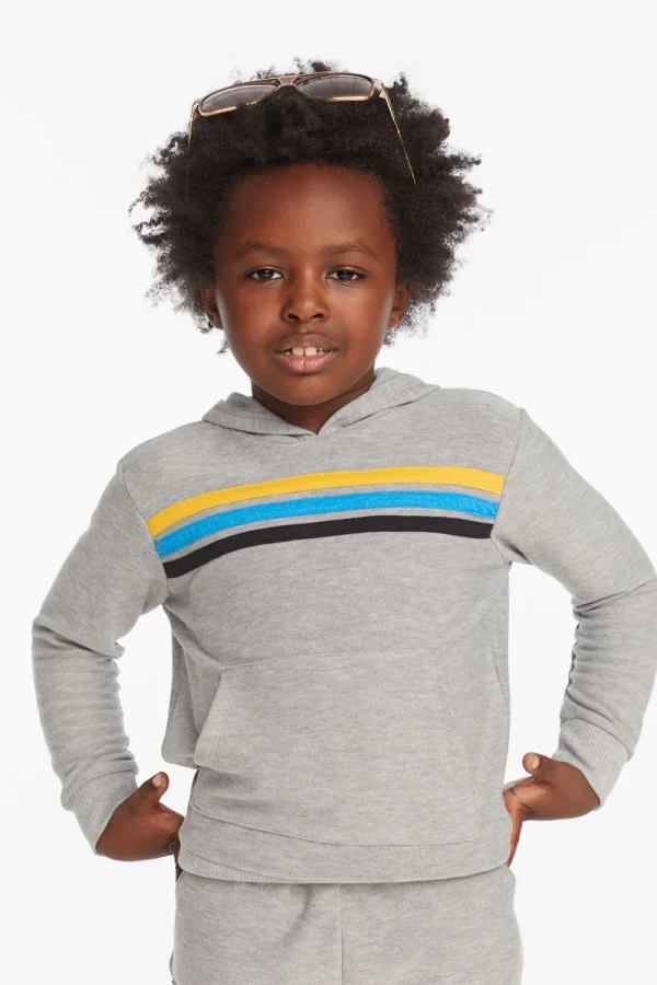 Flash Sale Striped Heather Grey Boys Pullover Hoodie Kids/BOY Boys