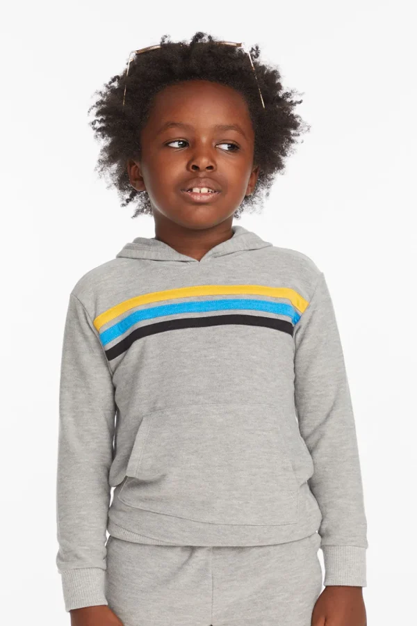 Flash Sale Striped Heather Grey Boys Pullover Hoodie Kids/BOY Boys