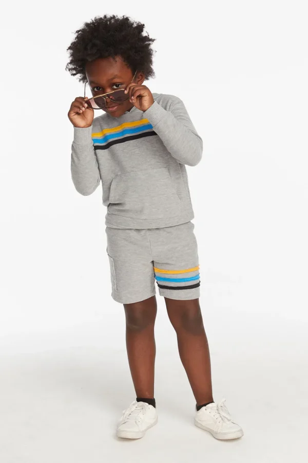 Flash Sale Striped Heather Grey Boys Pullover Hoodie Kids/BOY Boys