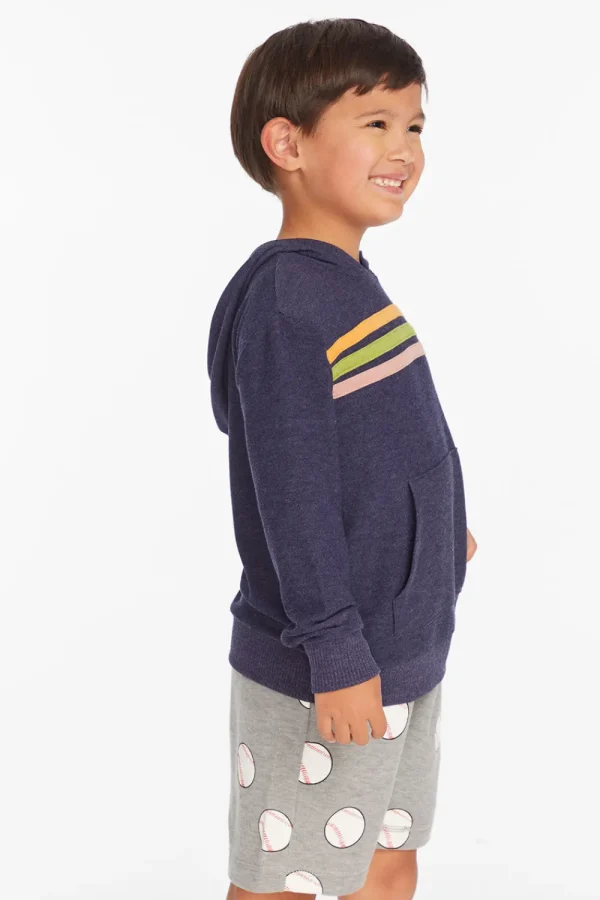 Fashion Striped Sapphire Boys Pullover Hoodie Kids/BOY Boys
