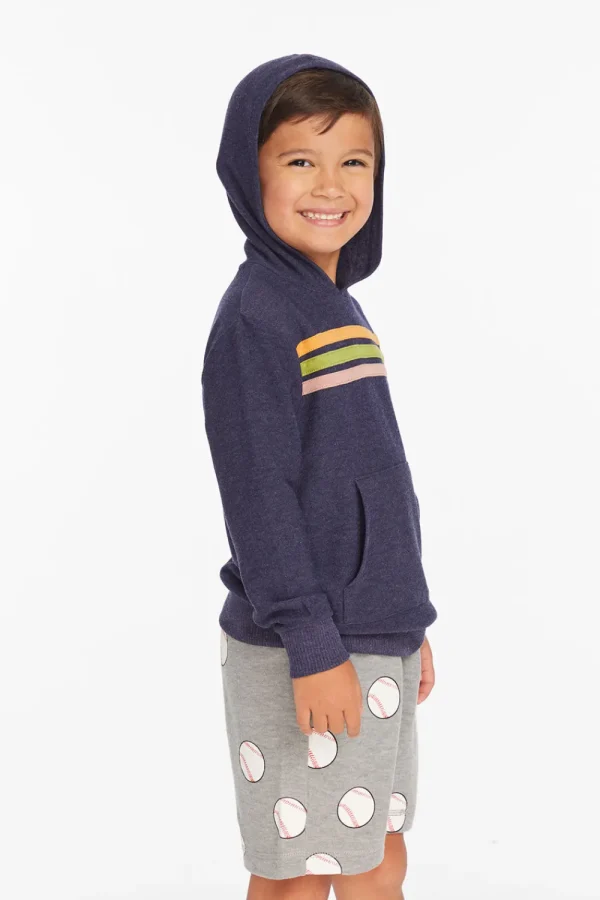Fashion Striped Sapphire Boys Pullover Hoodie Kids/BOY Boys
