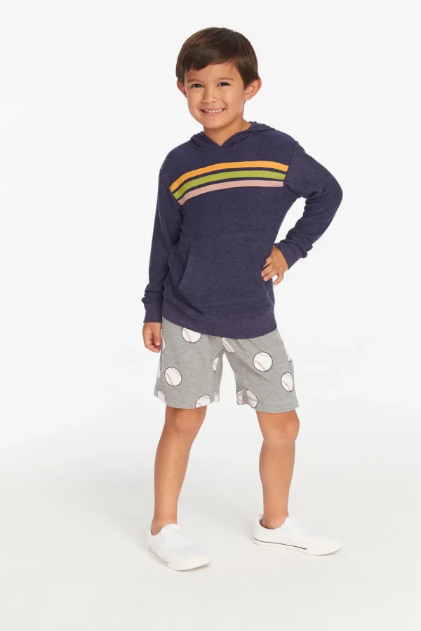 Fashion Striped Sapphire Boys Pullover Hoodie Kids/BOY Boys