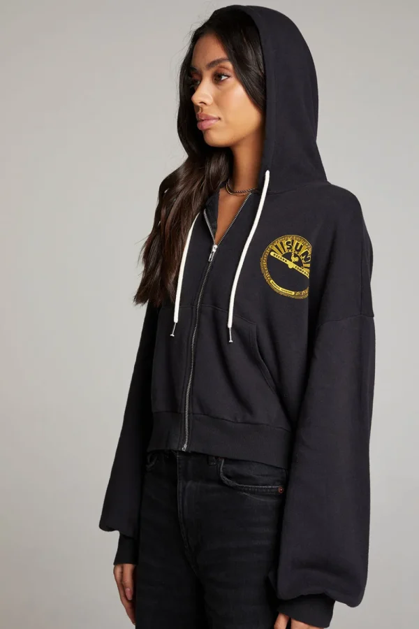 Discount Sun Records Studded Elvis Zip Up Hoodie Women Outerwear | Loungewear