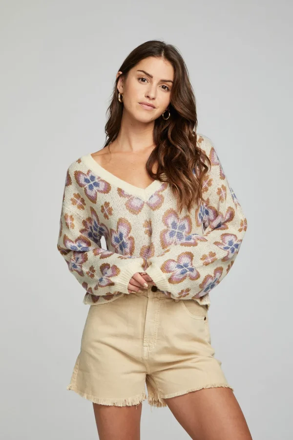 Cheap Sunday Crop Pullover - Gardenia Women Loungewear