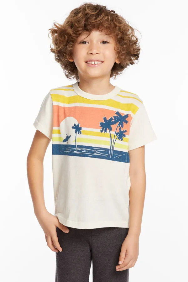 Cheap Sunset Beach Boys Tee Kids/BOY Boys