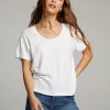 Shop Sunshine White Scoop Neck Tee Women Loungewear | Tops