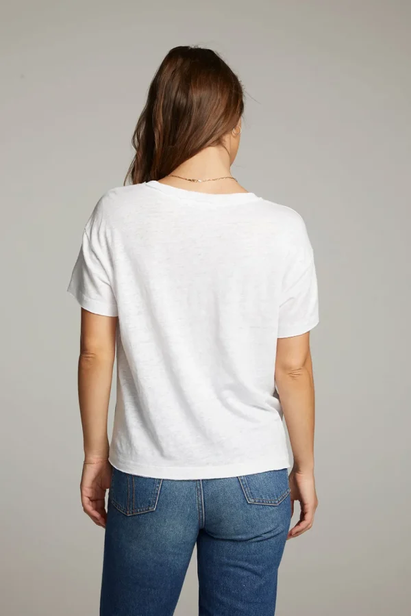 Shop Sunshine White Scoop Neck Tee Women Loungewear | Tops