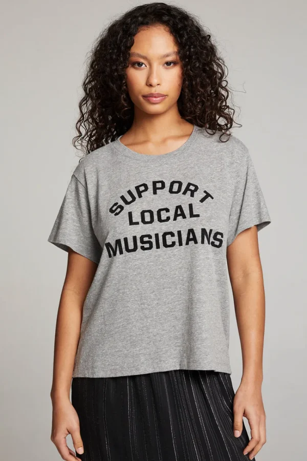 Online Support Local Musicians Tee Women Loungewear | Graphics
