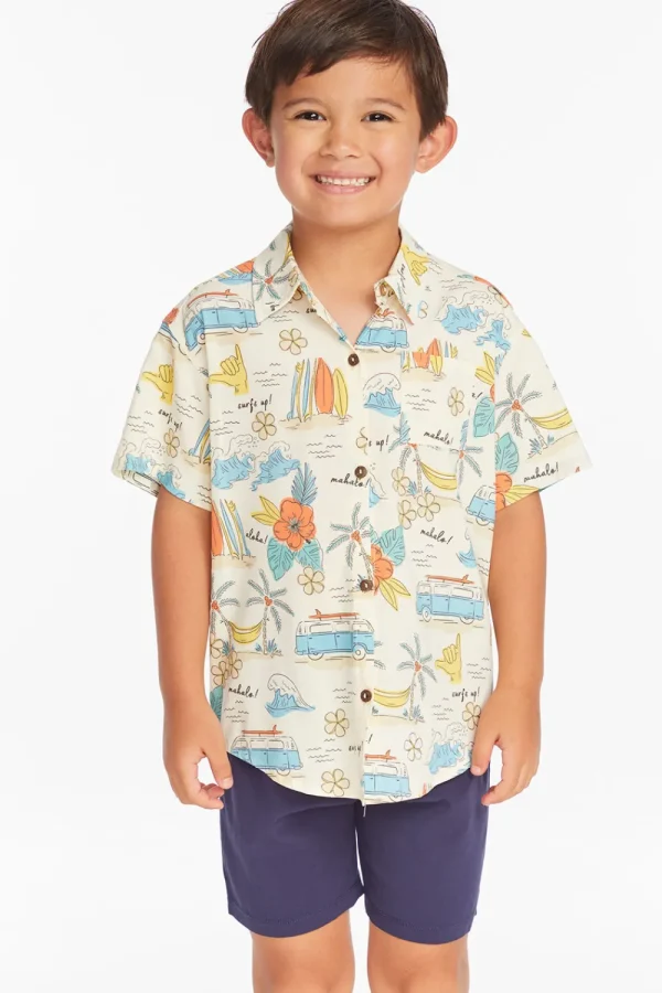 Sale Surf's Up Boys Button Down Tee Kids/BOY Boys