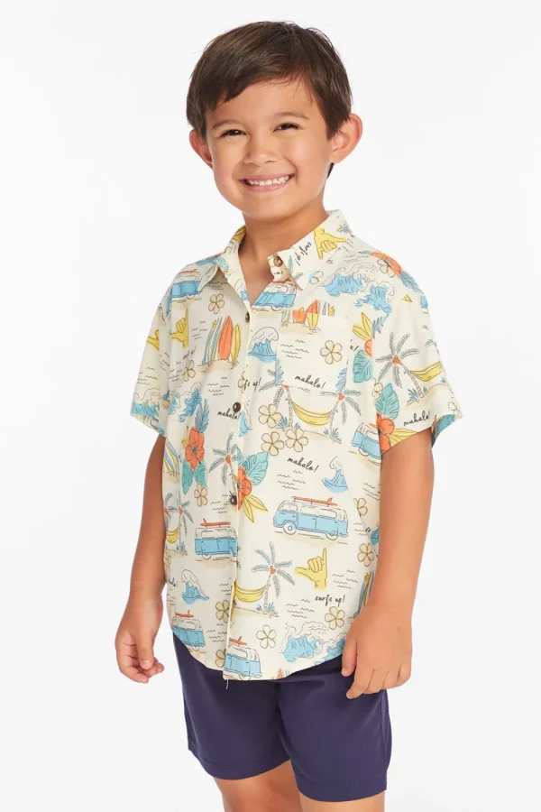 Sale Surf's Up Boys Button Down Tee Kids/BOY Boys