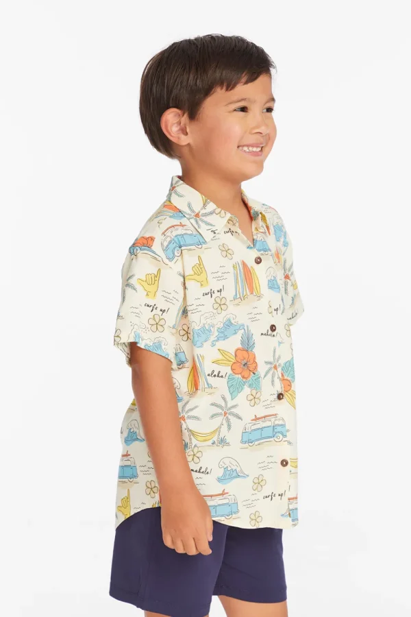 Sale Surf's Up Boys Button Down Tee Kids/BOY Boys
