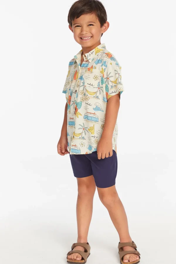 Sale Surf's Up Boys Button Down Tee Kids/BOY Boys
