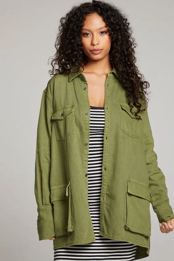 Best Sweet Pea Sphagnum Button Up Women Loungewear | Tops