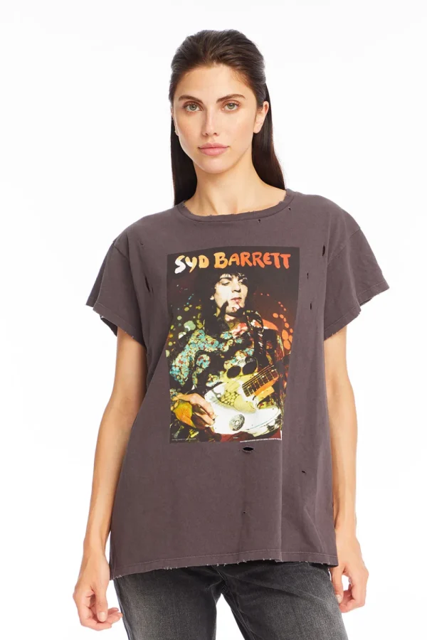 Fashion Syd Barrett - "Syd Psychedelic" Distressed Crew Neck Women Loungewear | Graphics