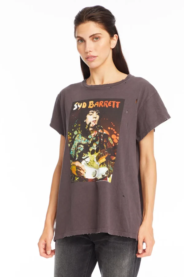 Fashion Syd Barrett - "Syd Psychedelic" Distressed Crew Neck Women Loungewear | Graphics