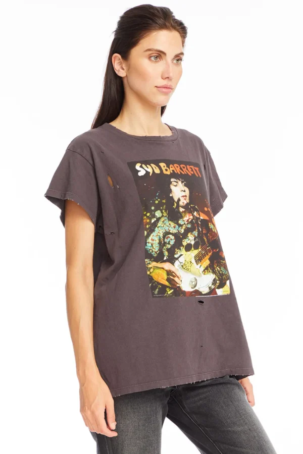 Fashion Syd Barrett - "Syd Psychedelic" Distressed Crew Neck Women Loungewear | Graphics