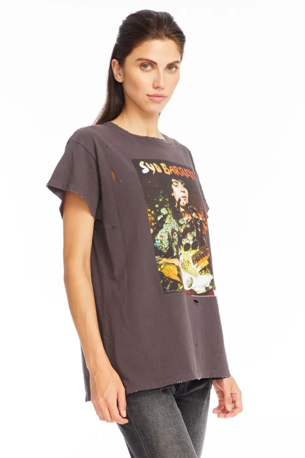 Fashion Syd Barrett - "Syd Psychedelic" Distressed Crew Neck Women Loungewear | Graphics