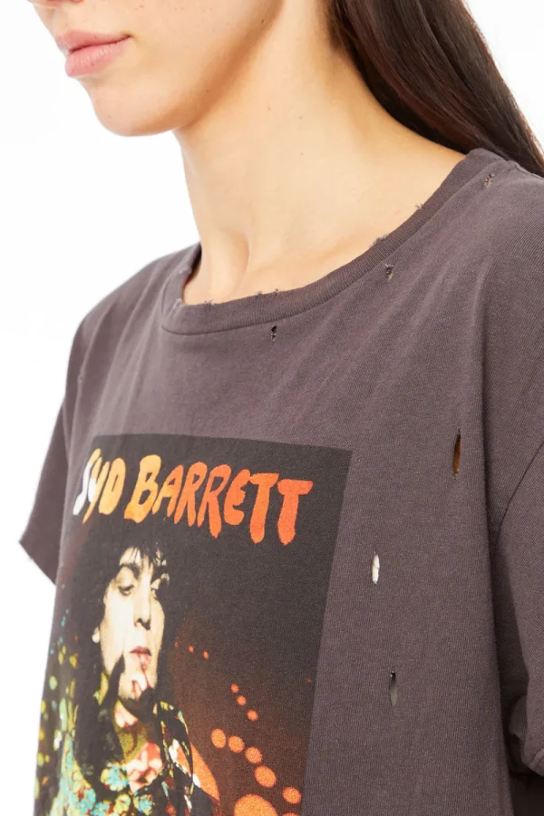 Fashion Syd Barrett - "Syd Psychedelic" Distressed Crew Neck Women Loungewear | Graphics