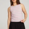 Cheap Teague Pastel Lavender And Grey Marl Striped Tank Women Loungewear | Tops