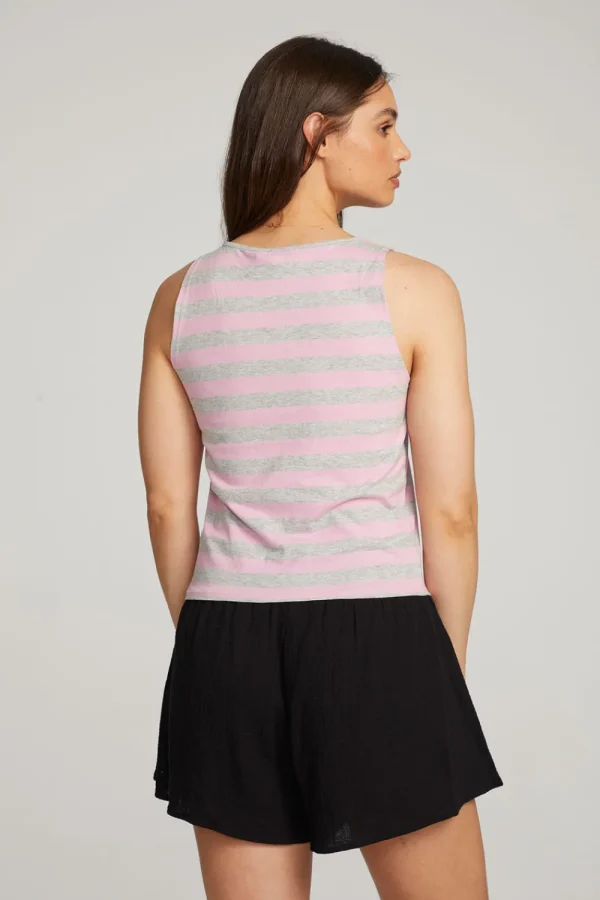 Cheap Teague Pastel Lavender And Grey Marl Striped Tank Women Loungewear | Tops