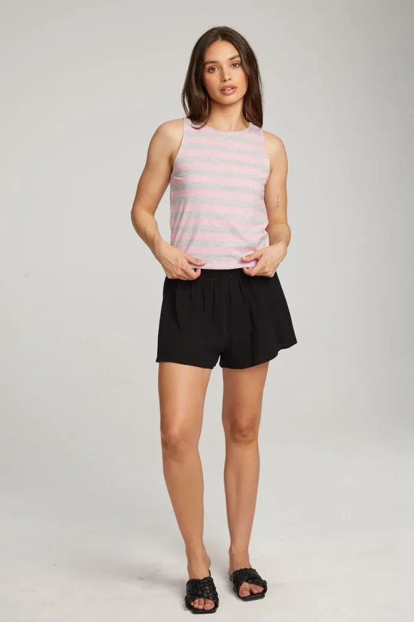 Cheap Teague Pastel Lavender And Grey Marl Striped Tank Women Loungewear | Tops