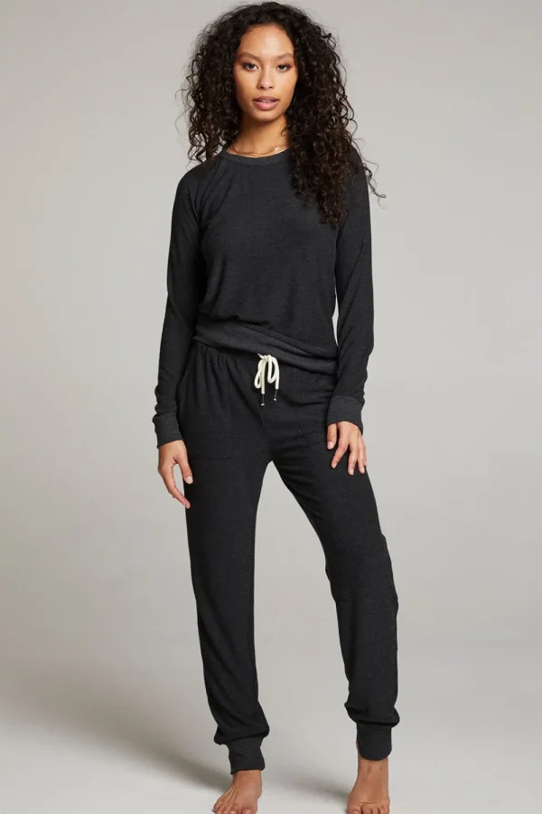 Cheap Tessa Black Jogger Women Loungewear | Bottoms