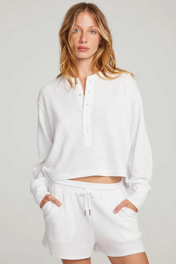 Best Sale Thayne White Long Sleeve Women Loungewear | Tops
