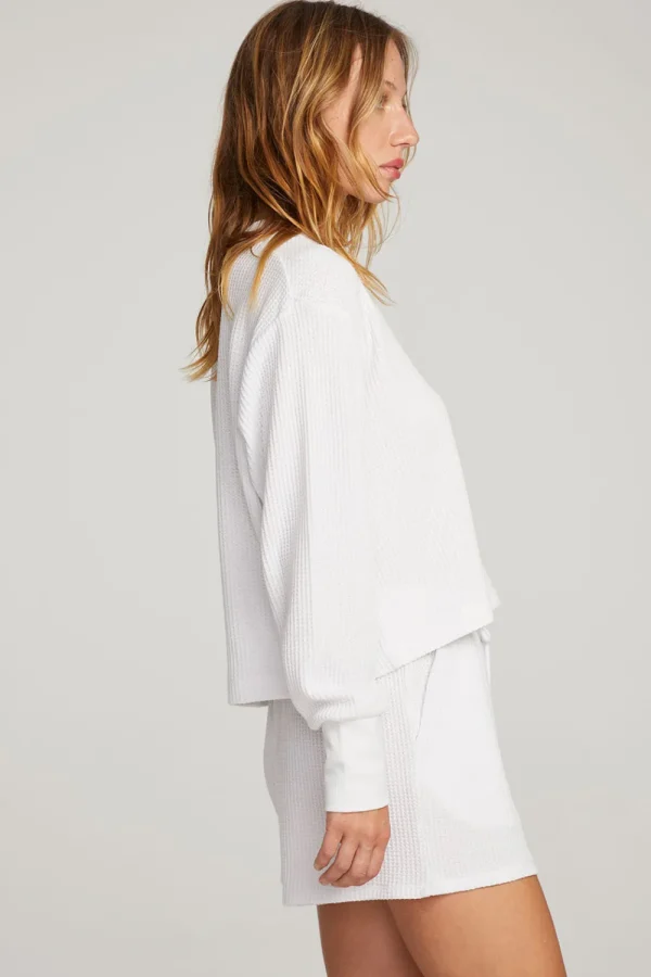 Best Sale Thayne White Long Sleeve Women Loungewear | Tops