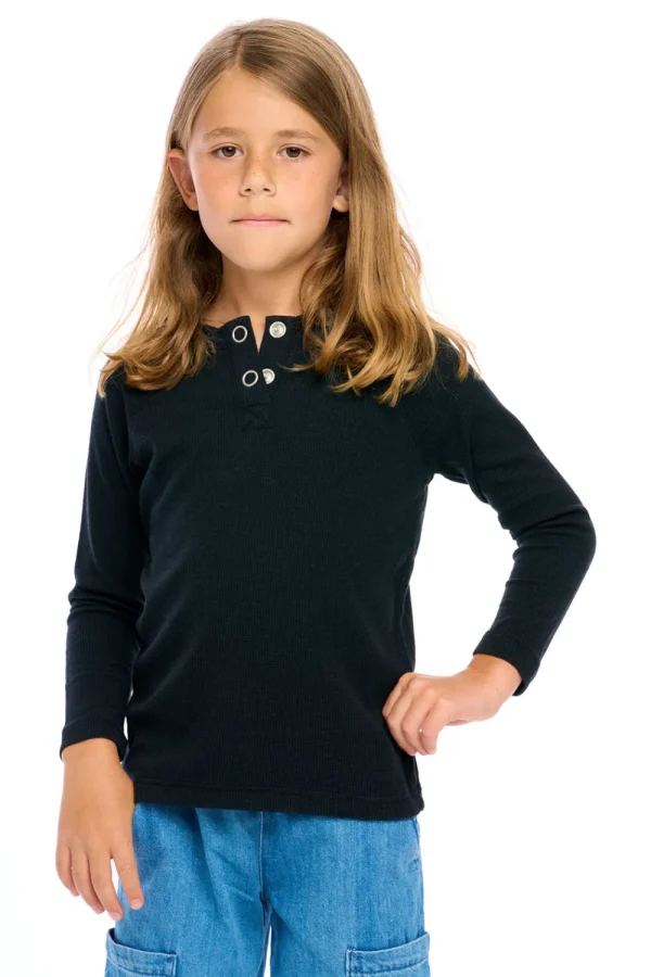 Cheap Thermal Long Sleeve Raglan Henley Kids/BOY Boys