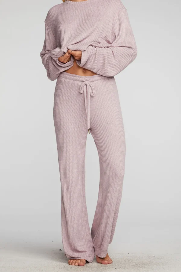 Discount Thermal Waffle Blouson Hem Joggers Women Bottoms