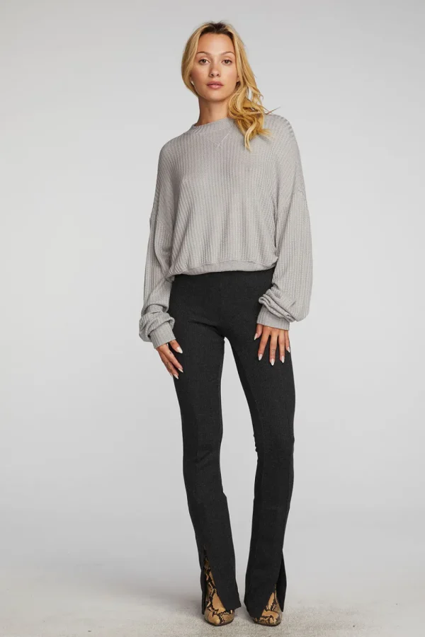 Store Thermal Waffle Long Sleeve Pullover Women Loungewear | Tops
