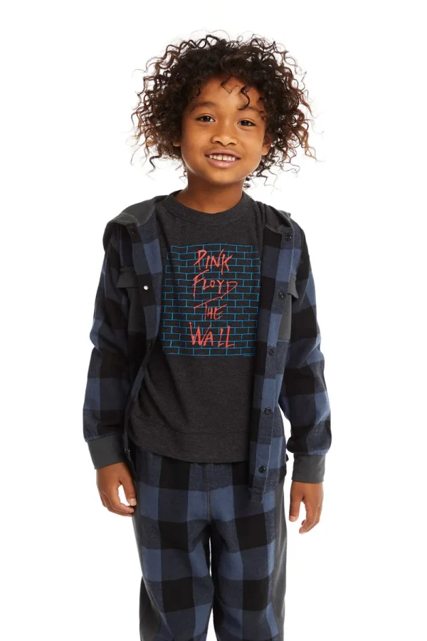 Cheap Tom Ghost Plaid Button Down Kids/BOY Boys