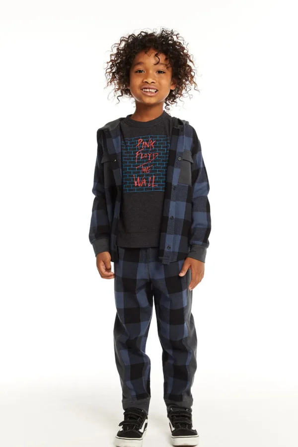 Cheap Tom Ghost Plaid Button Down Kids/BOY Boys
